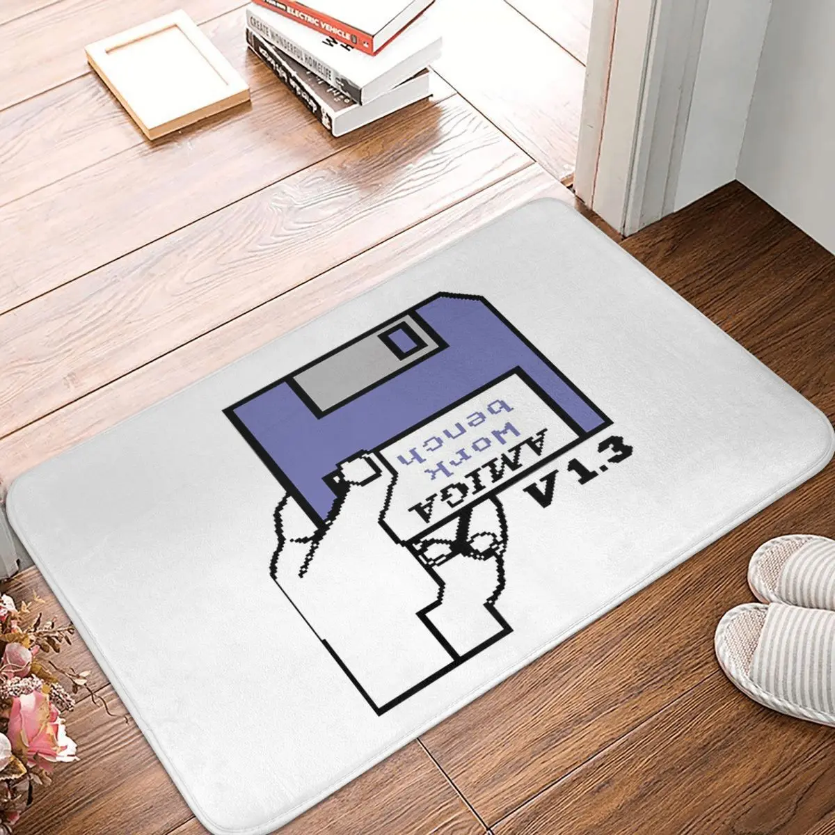 Amiga Logo Commodore 64 Non-slip Doormat Floor Mat Carpet Rug for Kitchen Entrance Home Bathroom Living room Footpad Mats