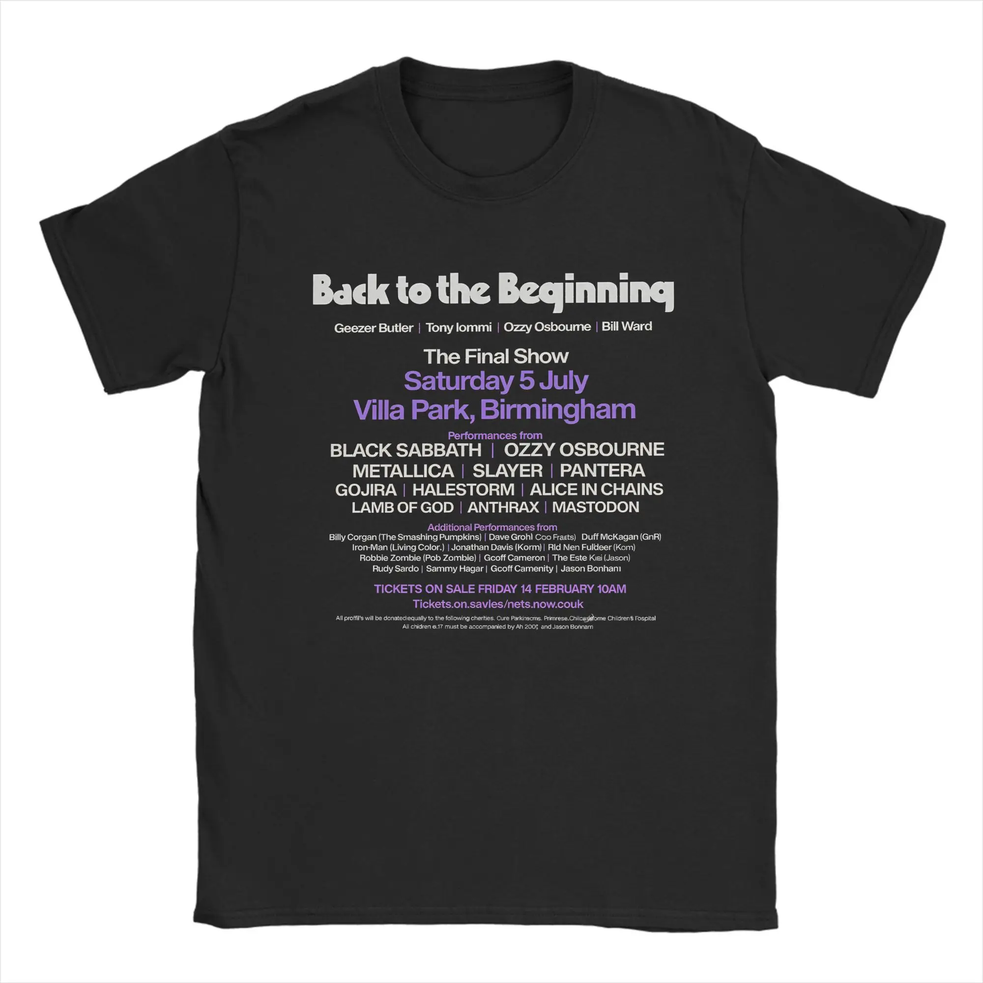 

Black Sabbath Ozzy Osbourne T Shirt Summer Back To The Beginning Tour T-Shirts Cotton Tshirt For Men Short Sleeve Casual Tops