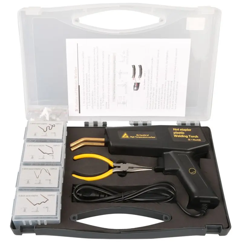 Hot Staple Machine Car Bumper Crack Repair Tools EU Plug plastic welding machine ABS+Metal