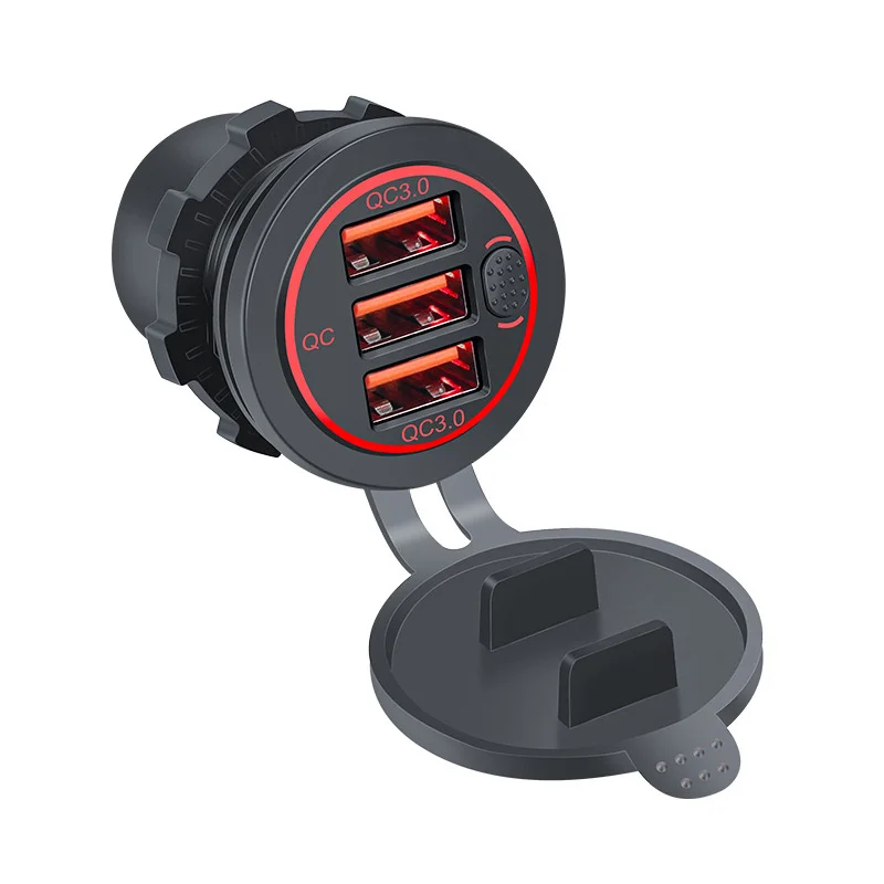 

Зарядное устройство для автомобиля, 3 USB-порта, 12-24 В