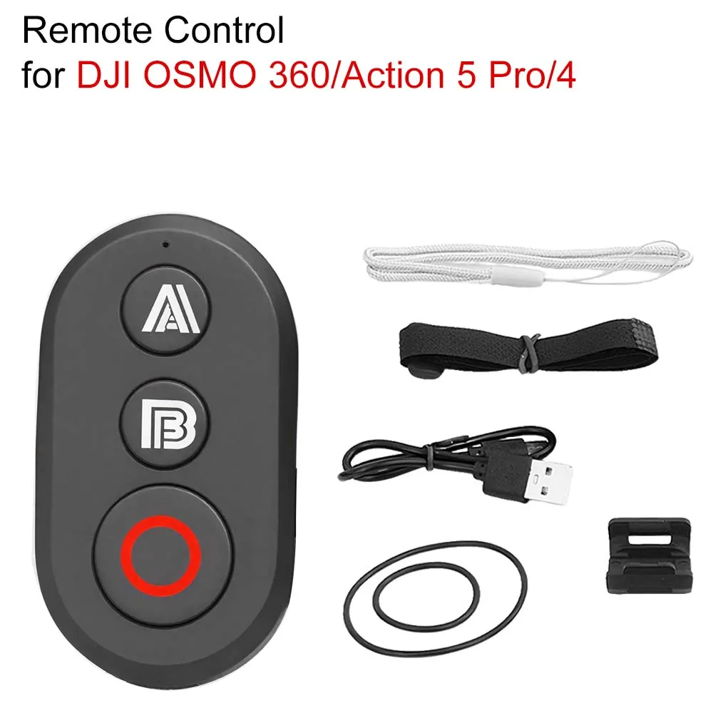 

Remote Control for DJI OSMO 360/Action 5 Pro/4 Wireless Shutter Button Panoramic Camera Accessories