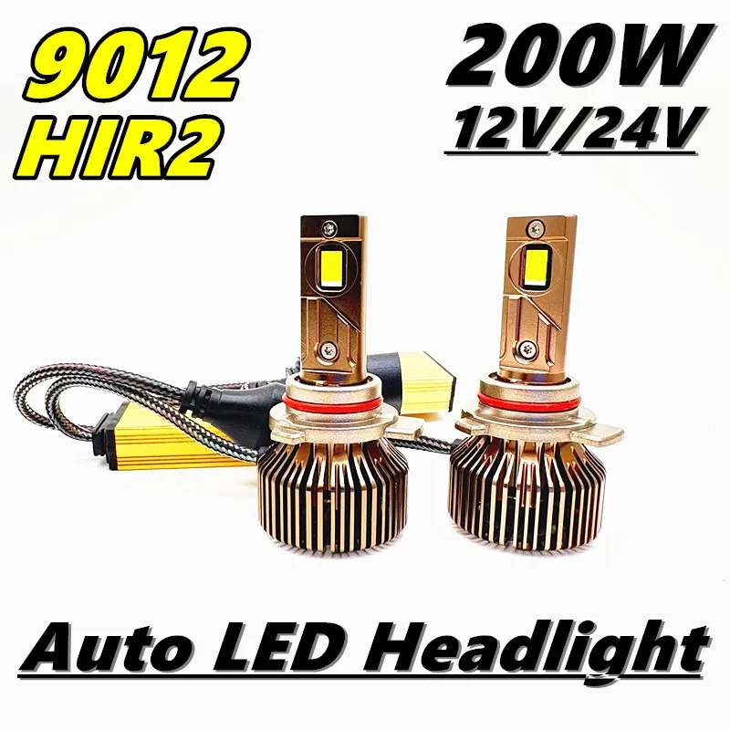 

HIR2 9012 LED Bulbs Canbus 20000LM Led High Beam Low Beam Light Bulb Car Lights 200W Super White Car Headlight Bulbs 12V/24V