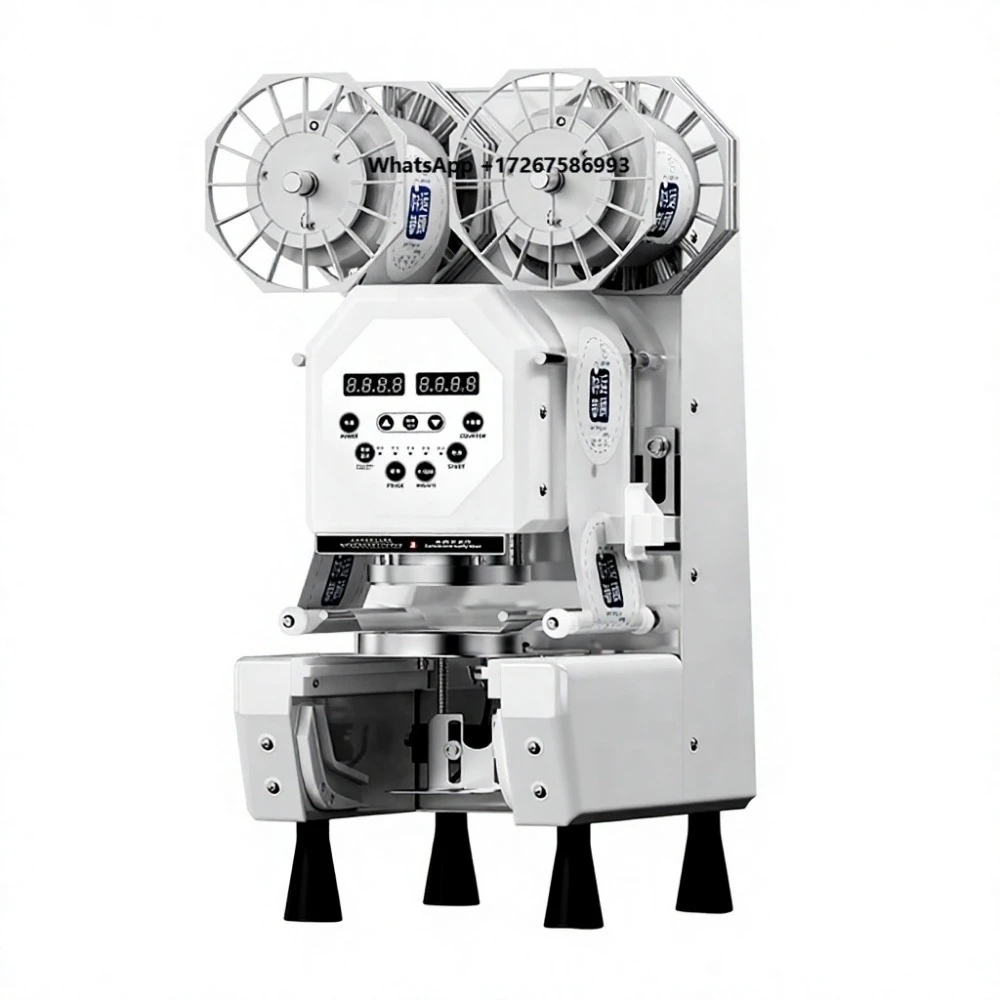 Commercial Hot & Cold Dual-Use Smart Sealing Machine for Milk Tea | Compatible with 21cm Tall Cups