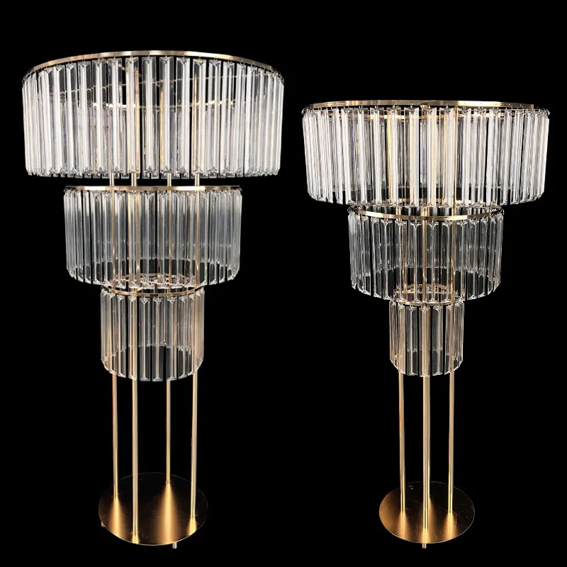 

New Wedding Multi-layer Table Flower Shelf Acrylic Ice Bar Ornament Wedding Stage Runway Meichen Decorative Props