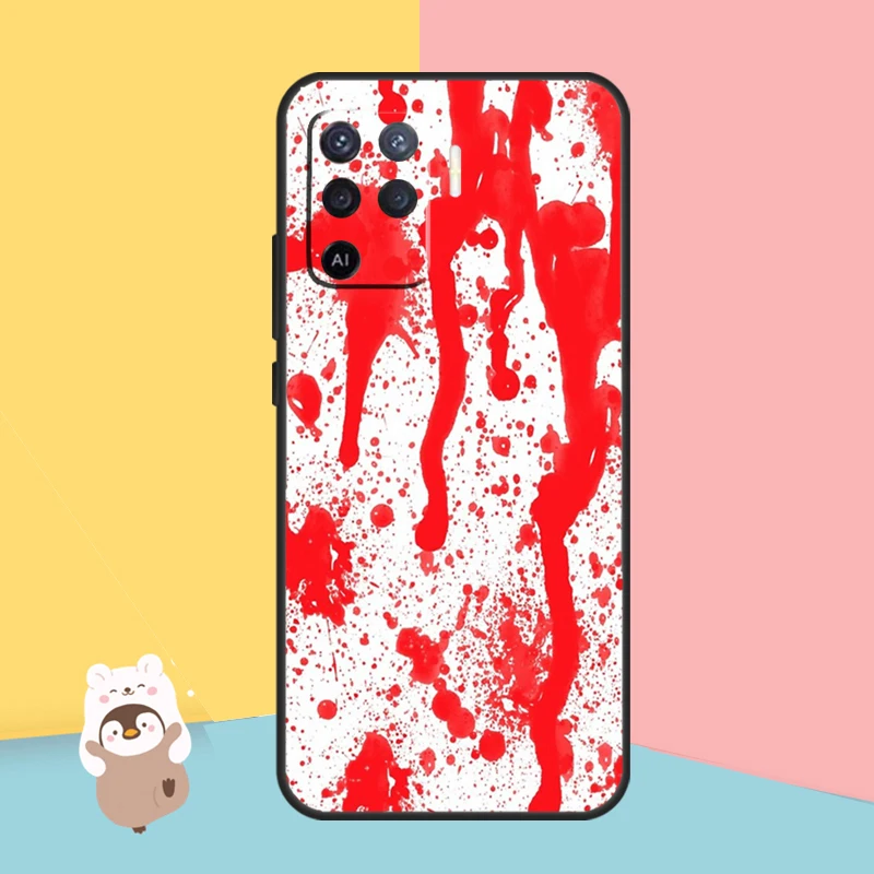 حافظة يد الدم الدموية لهاتف اوبو A80 A60 A40 A15 A16 A17 A57 A94 A74 A54 A76 A96 A18 A38 A58 A78 A98 A5 A6 Pro