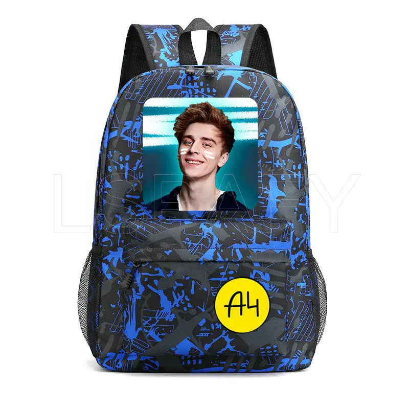 Merch A4 Lamba Print Children backpack ВЛАД А4 Cartoon school bag for Boy girl Kids School backpack Men Women Traveling Bagpack