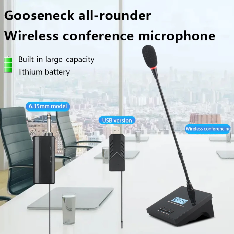 

Беспроводные USB-микрофоны для конференций «один-два» на гибкой стойке 6 ОМС 902585 для вещания, игр, онлайн-класс и профессионалов.