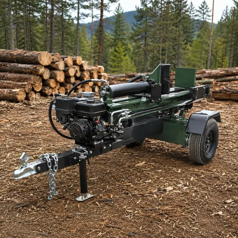 Electric Hydraulic Wood Cutting Machine Portable Firewood Splitter Log Chopper for Farm Garden Yard
