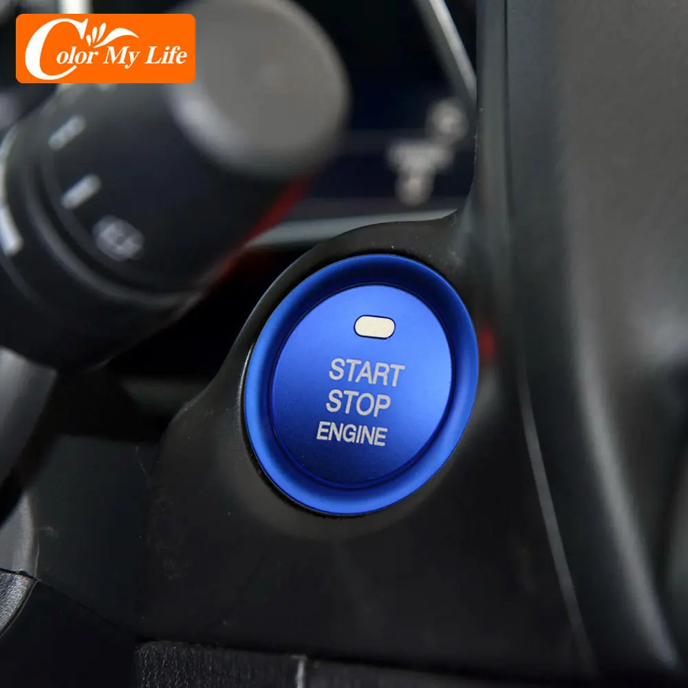 Car Stickers for Mazda 2 3 6 CX-3 CX-4 CX-5 CX-9 MX-5 Aluminum Aloy Engine Start Stop Ignition Key Ring Cover Acc