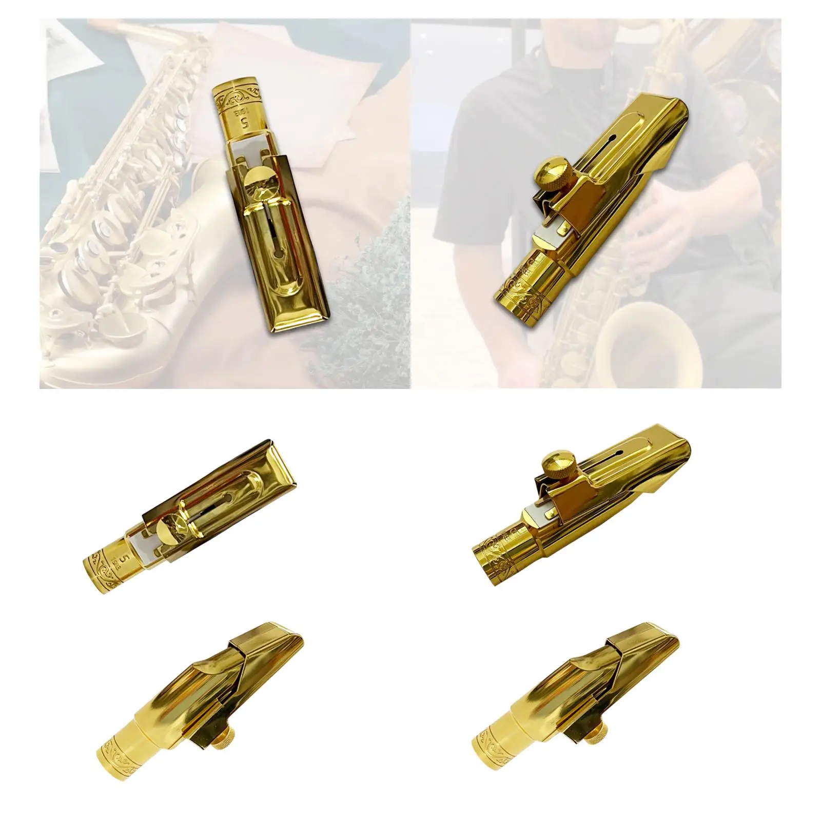 

Brass Alto Saxophone Mouthpiece Practical Tear Resistant Compact Gifts for Sax Lovers Family Professionals Music Enthusiasts
