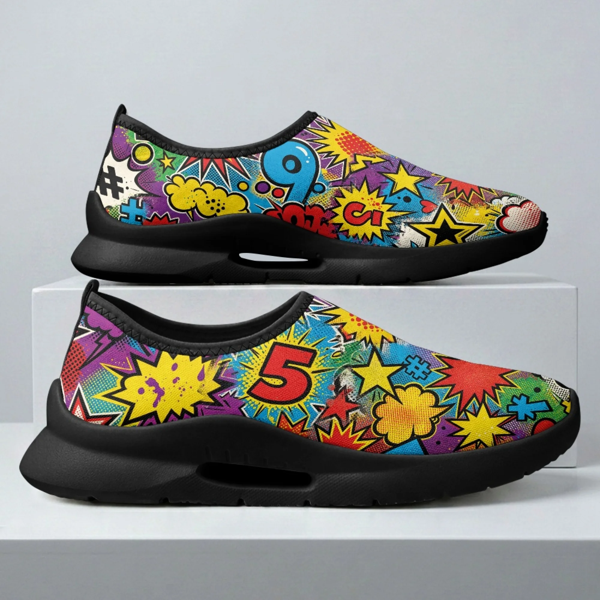 

XIXIRIMIDO Number Mens Casual Shoes Slip On Walking Sneakers Womens Gym Workout Shoes Breathable Mesh Walking Shoes 35-48