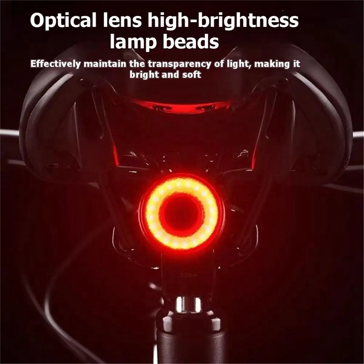 【MUST-HAVE LIST】 Smart Bike Brake Tail Light USB Rechargeable Bicycle Rear Light Aluminum Alloy Warning Lamp Bike Accessories