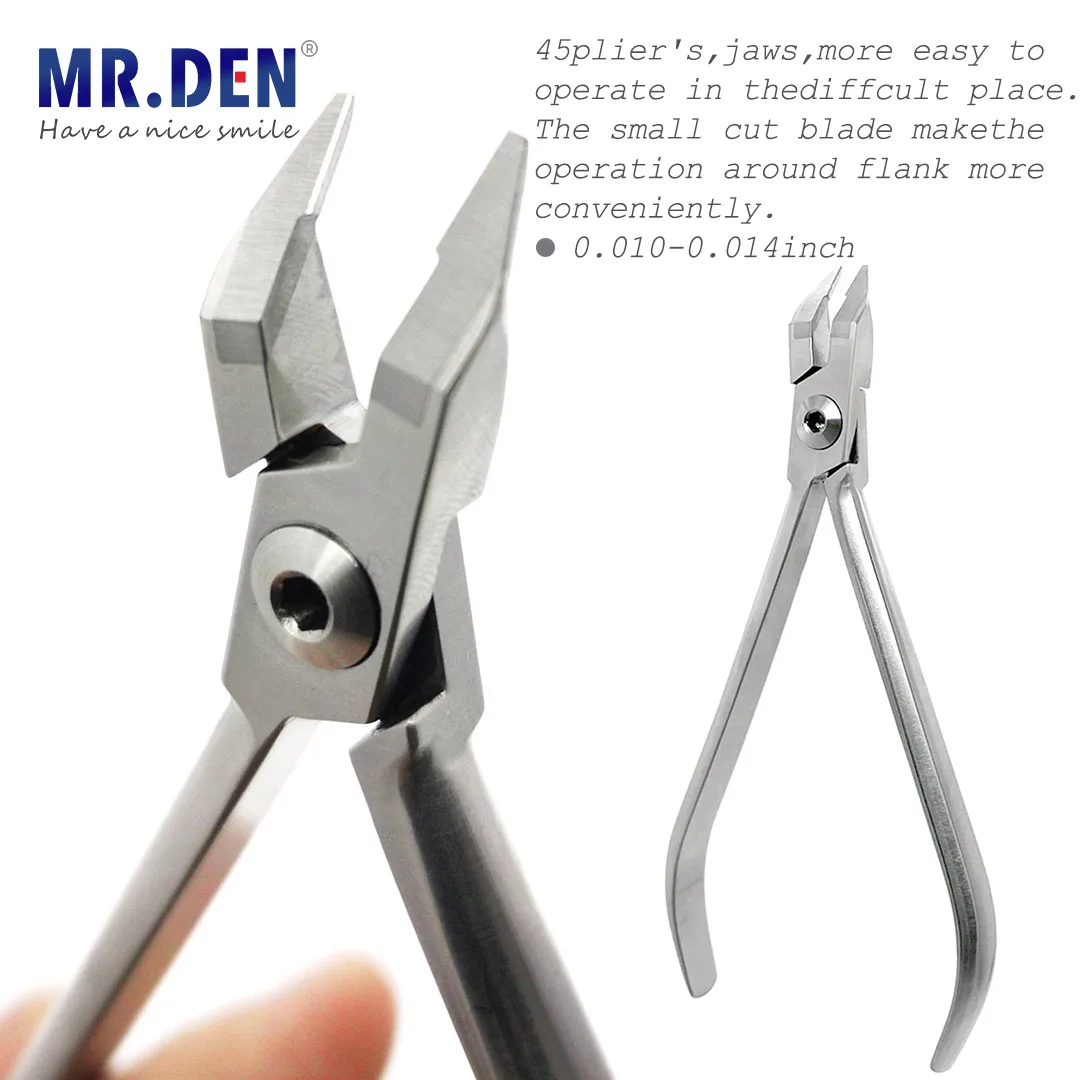 1PC Dental Orthodontic Plier 45° Light Wire Cutter 45 Degree Ortho Ligature Cutter Forcept Dentist Tool Surgical Forceps