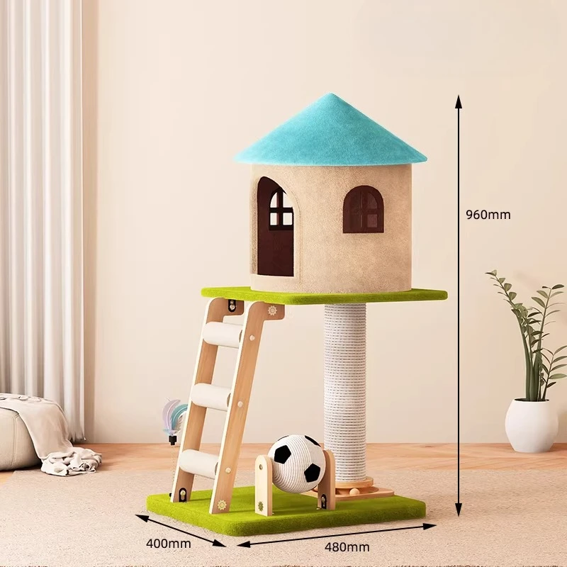 

House Indoor Cat Tower Supplies Towers Large Stairs Scratcher Mat Cat Tower Luxury Climbing Rascador De Gatos Things For Cats