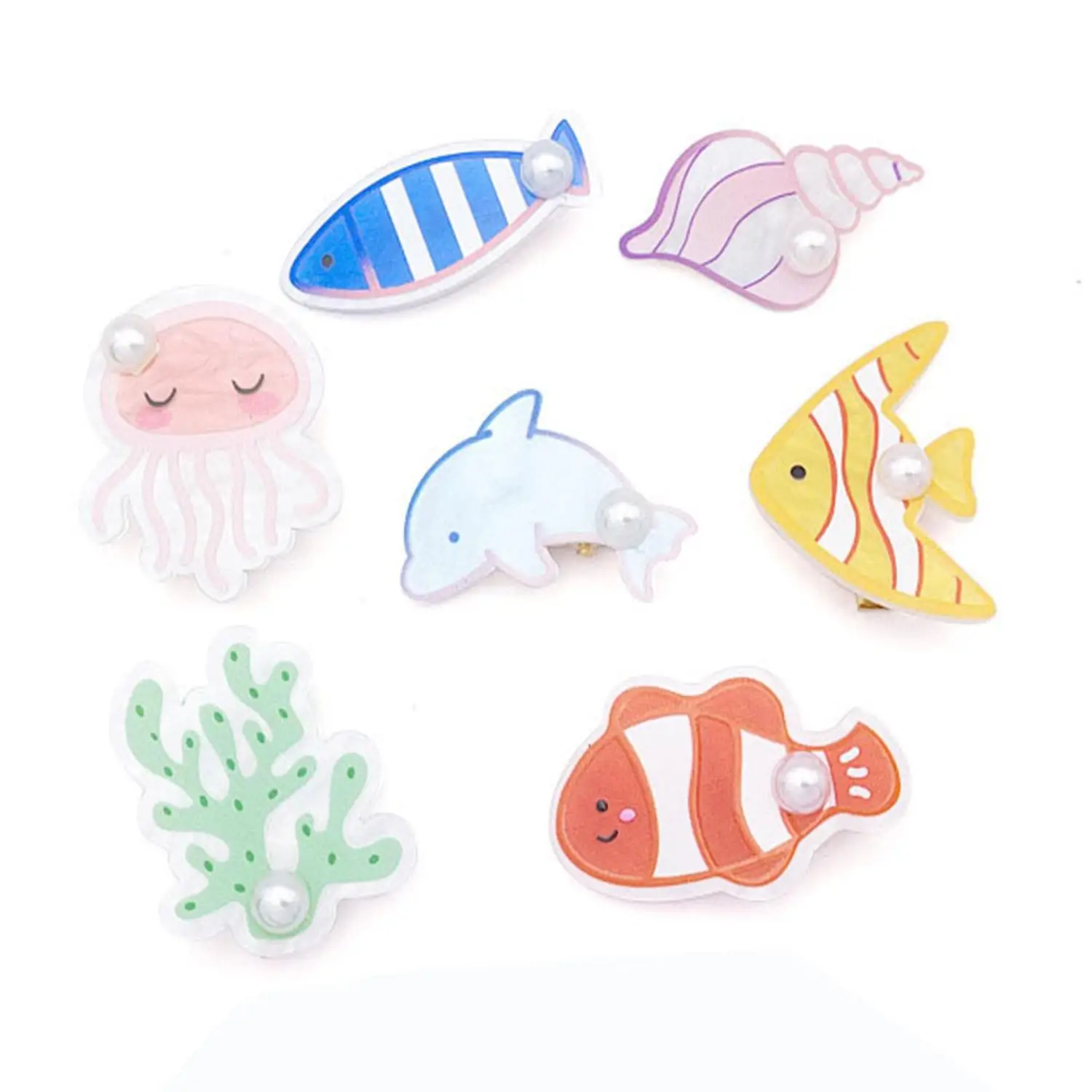 Animals Hair Clip Funny Creative Fish Hair Clip Cartoon Fish Hairpin Sweet and Cute Duckbill Clip Headdress