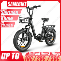 SAMEBIKE C05 Pro E-bike 500W Powerful Motor 36V13AH Lithium Battery Mountain Electric Bicycle 20*4.0 Inch Fat Tire Electric Bike