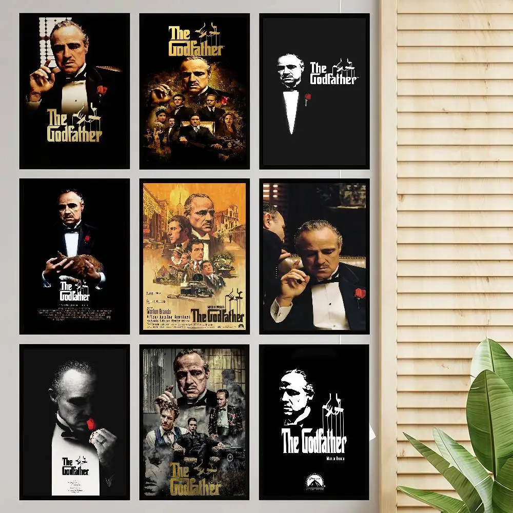 The Godfather Classic Movie Vintage Posters Sticky Whitepaper Sticker DIY Room Bar Cafe Room Wall Decor