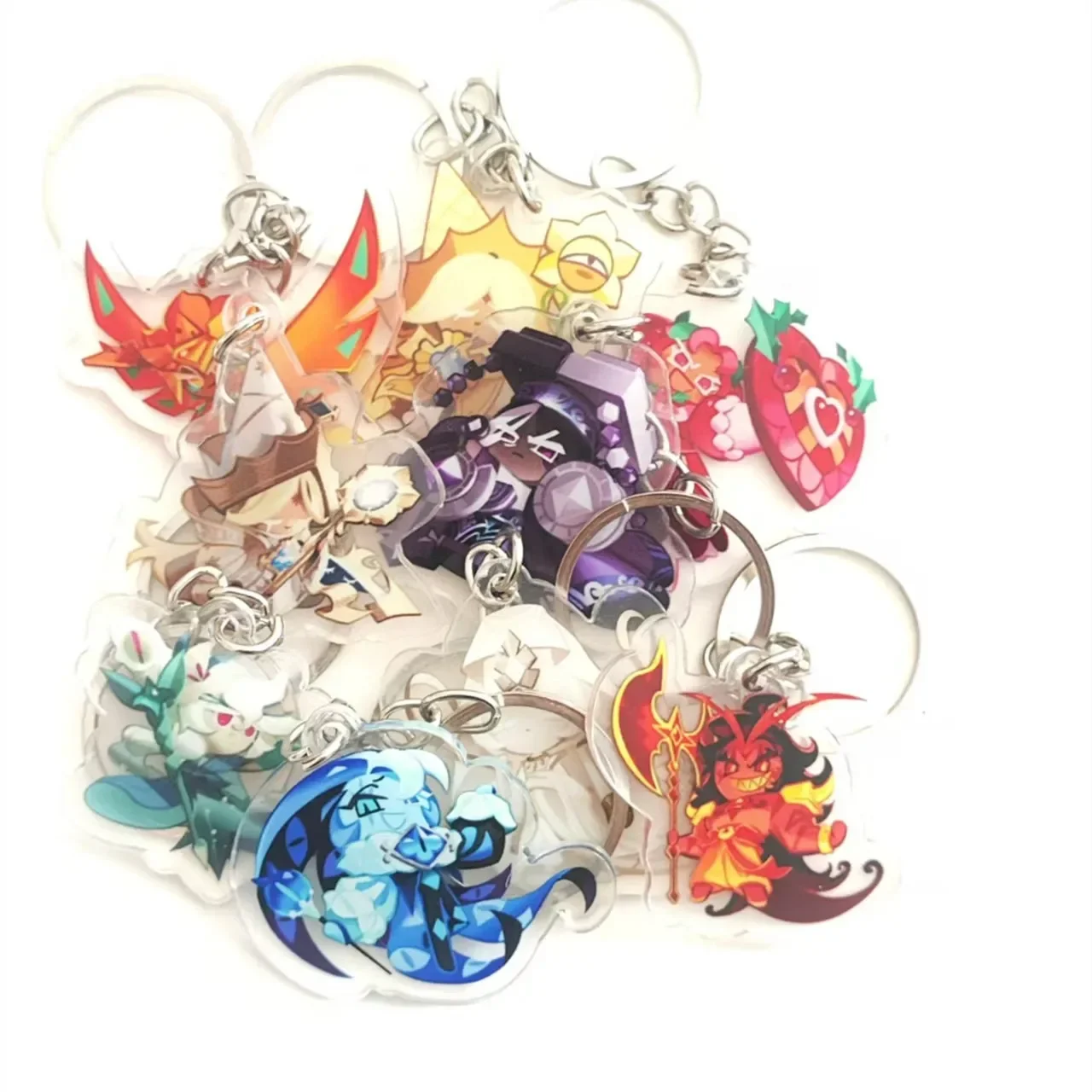 Cosplay hombre de jengibre Reino sombra leche galleta llavero colgante doble cara acrílico juego periferia