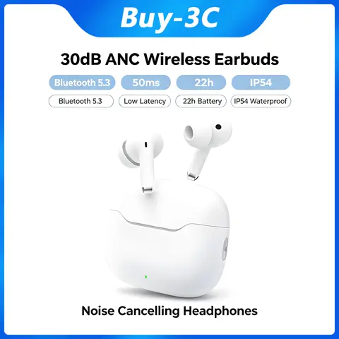 MEIZU Mblu Blus L True Wireless ANC Earphones 30dB Noise Cancel Bluetooth 5.3 50ms Low Latency ENC Call Earbuds
