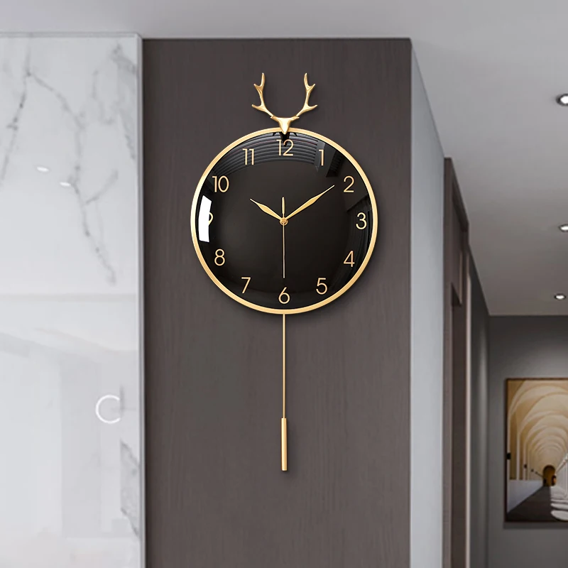 Premium Nordic Wall Clocks Unique Gold Elegant Aesthetic Christmas Wall Clock House Luxury Cute Reloj Mural Pared Bedroom Stuff