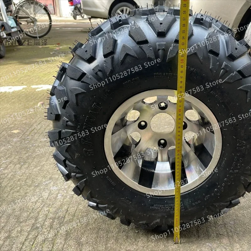 Kart accessories Homemade four-wheel beach car 23X7-10 22X10-10 inch A-shaped tire aluminum wheel hub