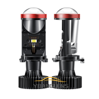 BI LED Y8 Auto Mini Lens LED H4 Headlight Bulb Conversion Kit High Low Beam Projector Turbo Fan 110W 22000LM 6000K White LHD RHD