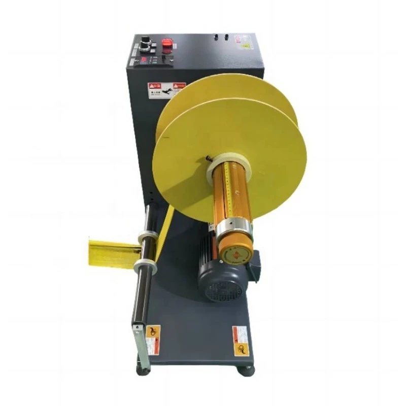 Electric Motor Gear Rewinder Machine with Magnetic Powder Clutch Control Manual Expansion Shaft Wood Packaging for Textiles