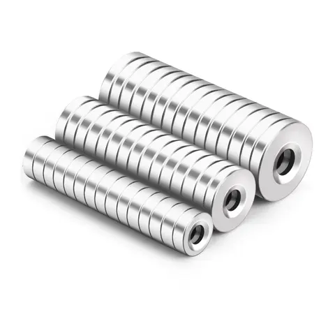 8/10/12/15/18/20x3 Strong Magnet Countersunk Round NdFeB Neodymium Magnet Powerful Rare Earth Permanent Fridge Magnets with hole