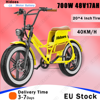 Hidoes C8 E-bike 700W Motor 48V17AH Lithium Battery Electric Bike Adult 20*4 Inch Off-road Fat Tire All-terrain Electric Bicycle