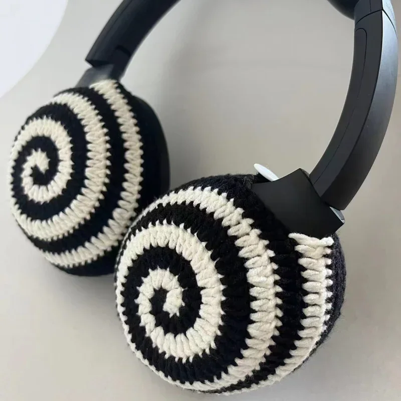 for Sony XM4/5 Knitted headphone Protective Cover Handmade Bluetooth Earphone Decoration Personalized Design Plush Case Cover