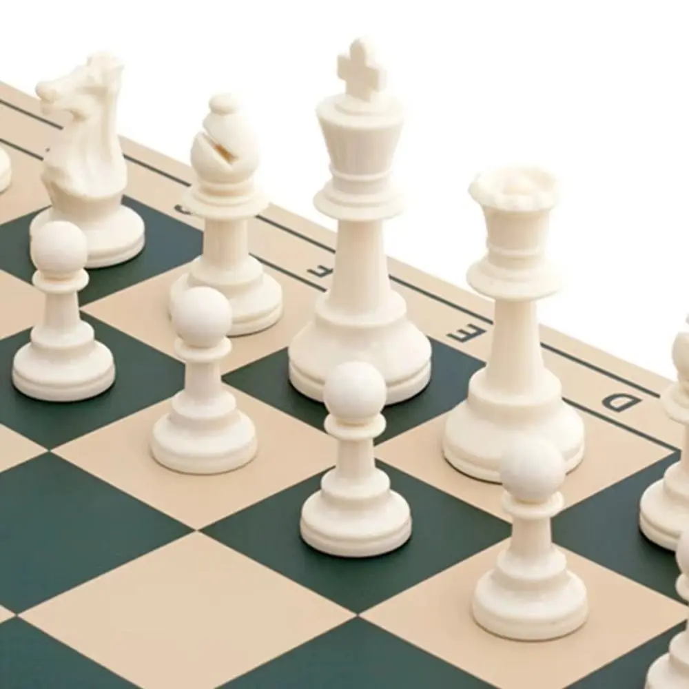 

32PCS Staunton International Black White Chess Standard Education Word Chess Set Delicate plastic Chess Game Standard Tournamen