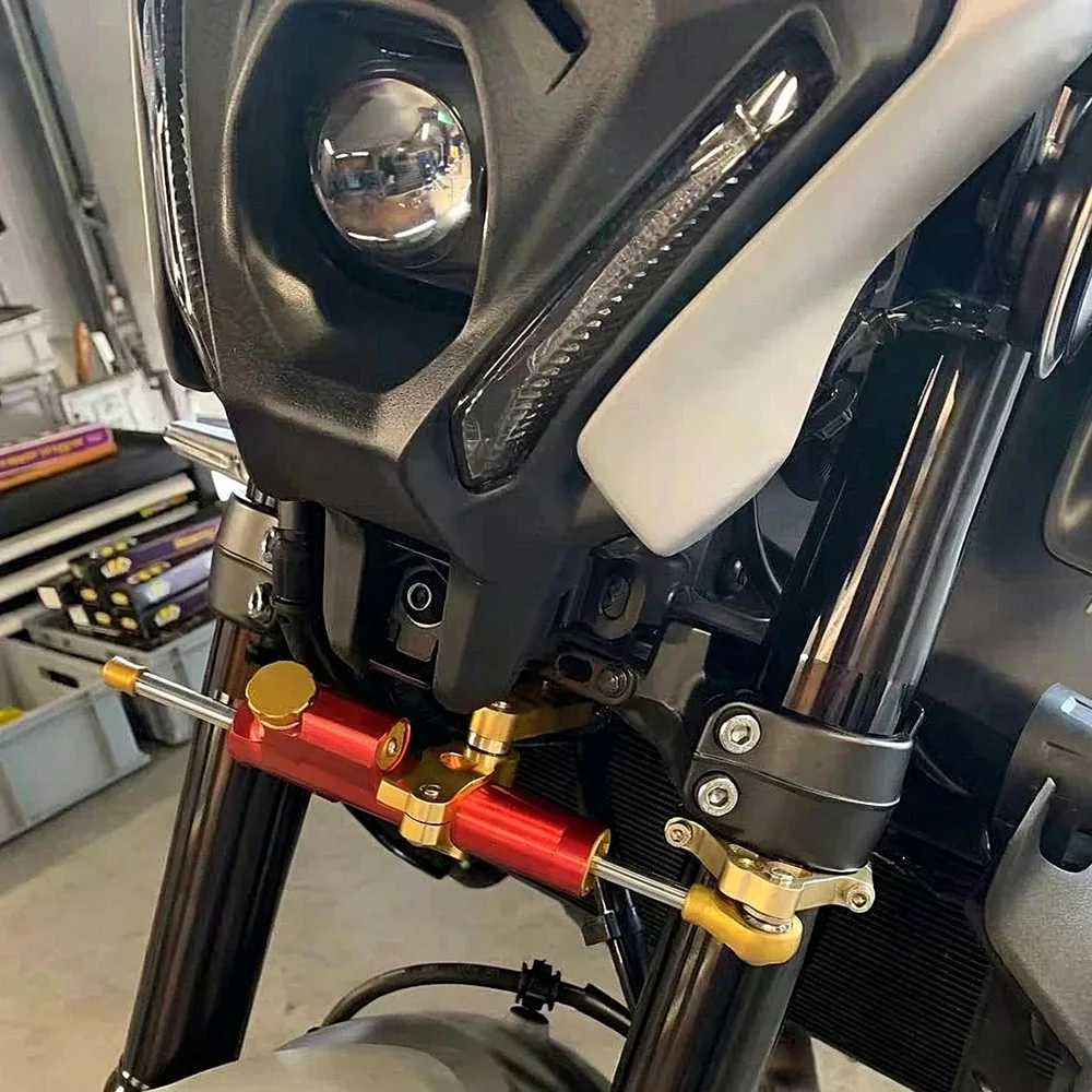 Motorcycle Handlebar Steering Damper Stabilizer Adjustable Mounting Bracket Kit For YAMAHA MT-09 MT09 MT 09 SP 2022 2023 2024