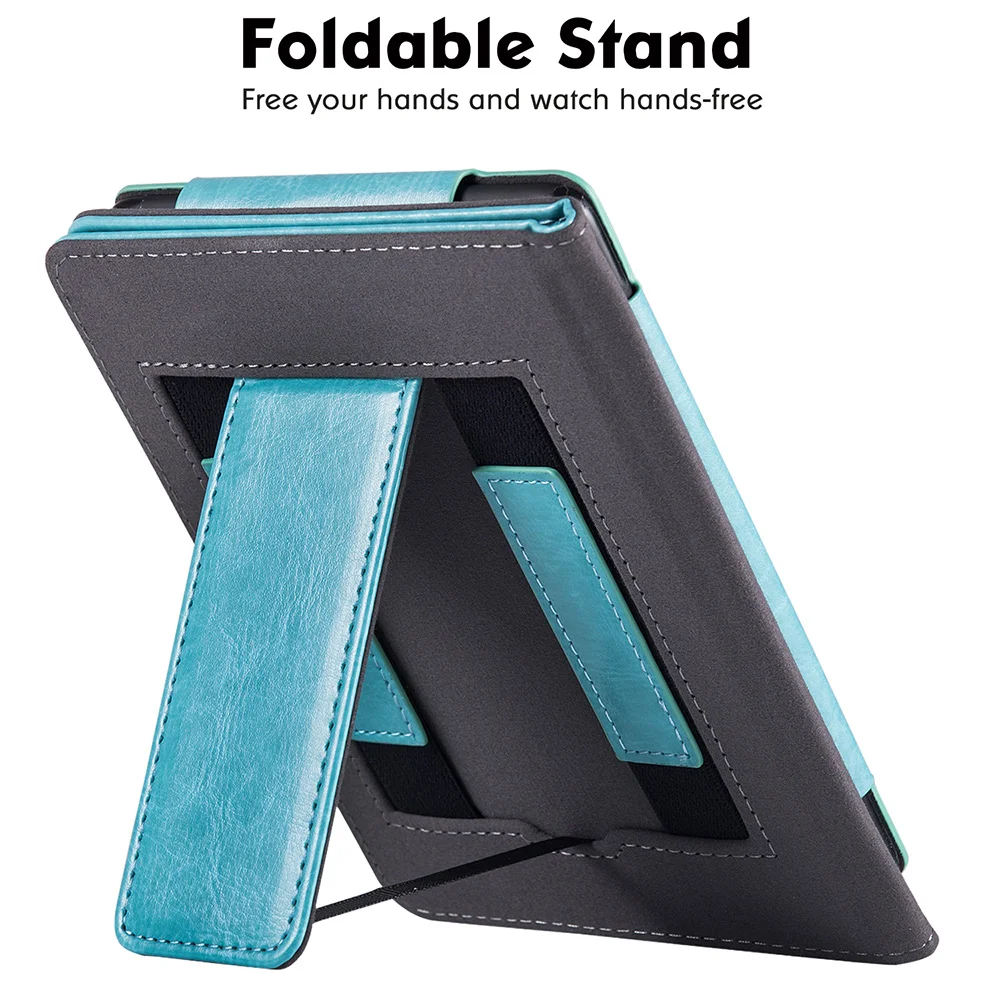 Pocketbook InkPad Color 2/Pocketbook InkPad 4 Case with Stand - PU Leather Sleeve Cover with Two Hand Straps and Auto Sleep/Wake