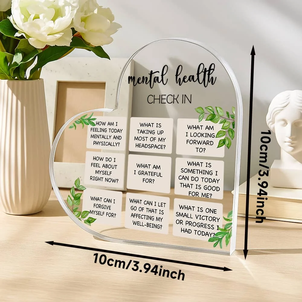 Mental Health Check-In Desk Decor, Gift for Her, Birthday, Anniversary