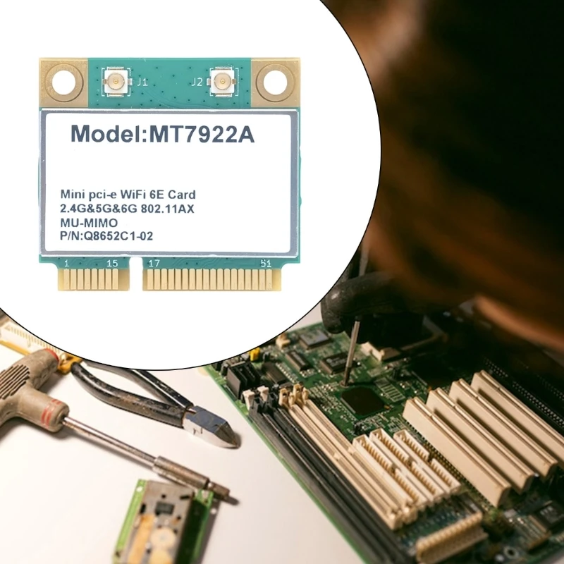 MT7922A WIFI 6E محول 2.4 جيجا هرتز/5 جيجا هرتز 6 جيجا هرتز Mini PCIe محسّن F أفضل بيع