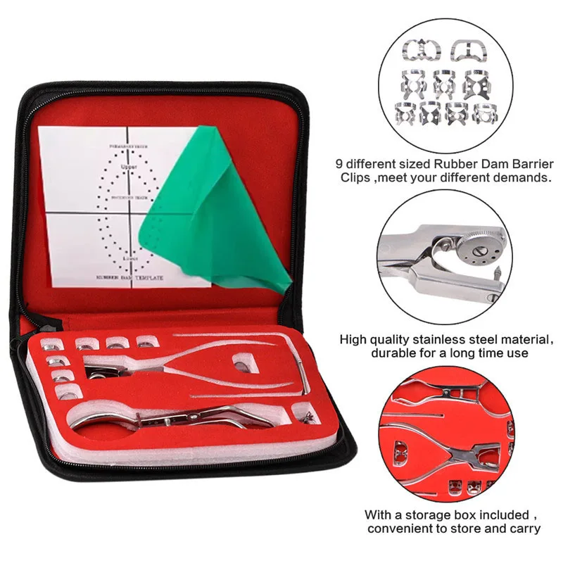 

1Pc/1Set Dental Dam Hole Puncher Set Dentist Perforator Rubber Orthodontic Dental Tools Dam Clip Punch Pliers Dental Instruments