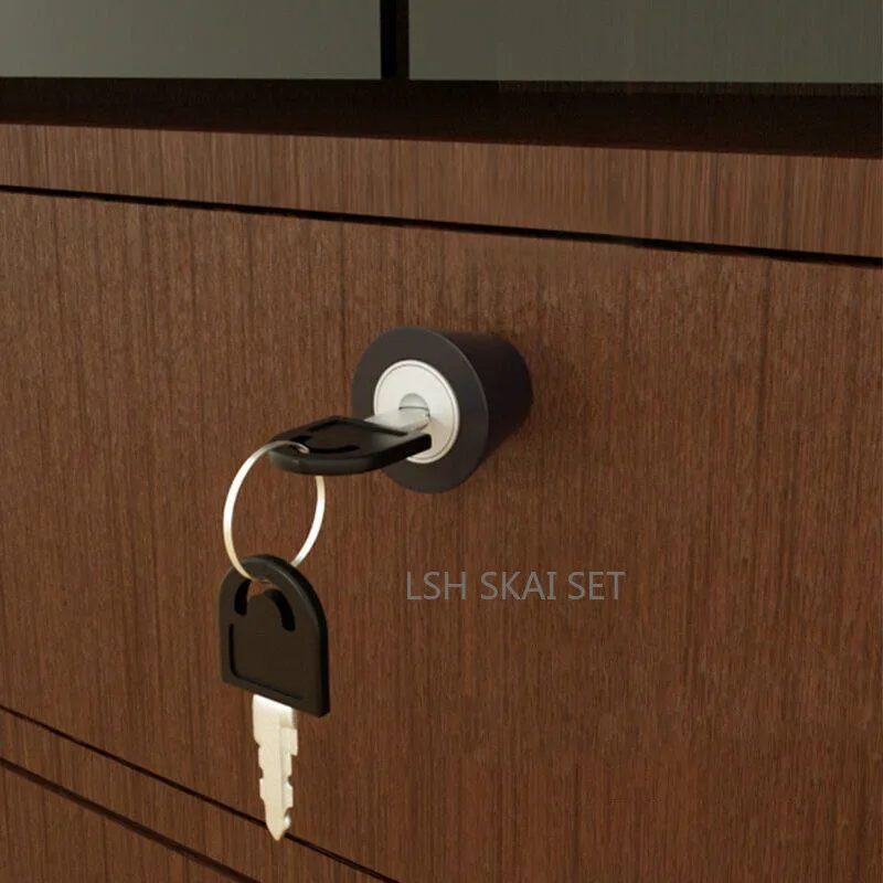Universal Furniture Drawer Lock Cylinder Cam Lock with Keyed Security Lock for Home Desk Storage Cabinet Replacement Hardware