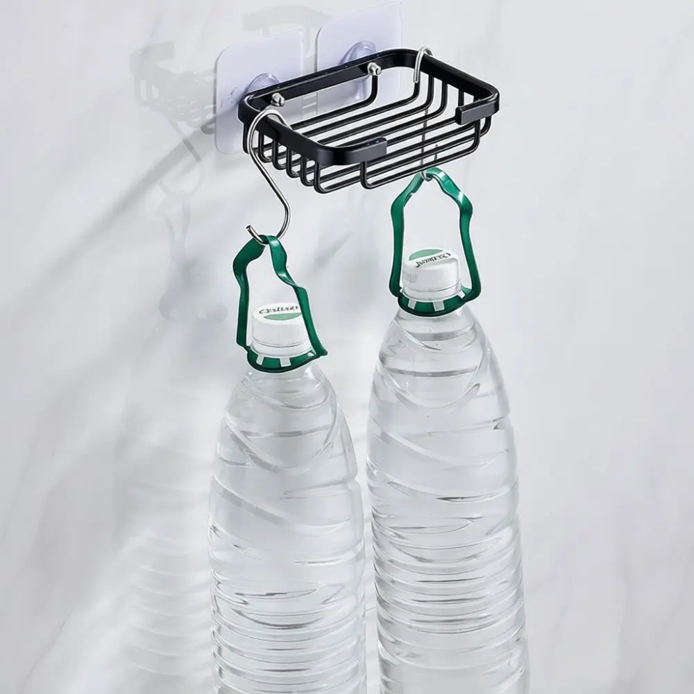 Modern Wall Mounted Soap Rack Bathroom Shower Drainer Tray Aluminum Storage Holder Punch Free Container For Danle Supplies