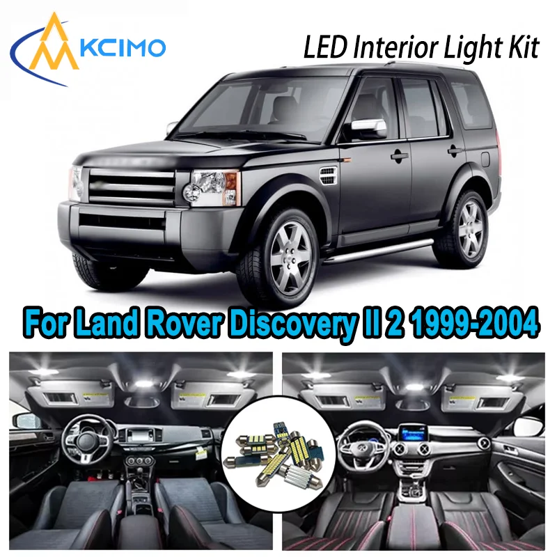 

Premium Bright LED Interior Light Kit for Land Rover Discovery II 2 L318 1999-2004 Dome Map Trunk Car Lamps with Canbus No Error