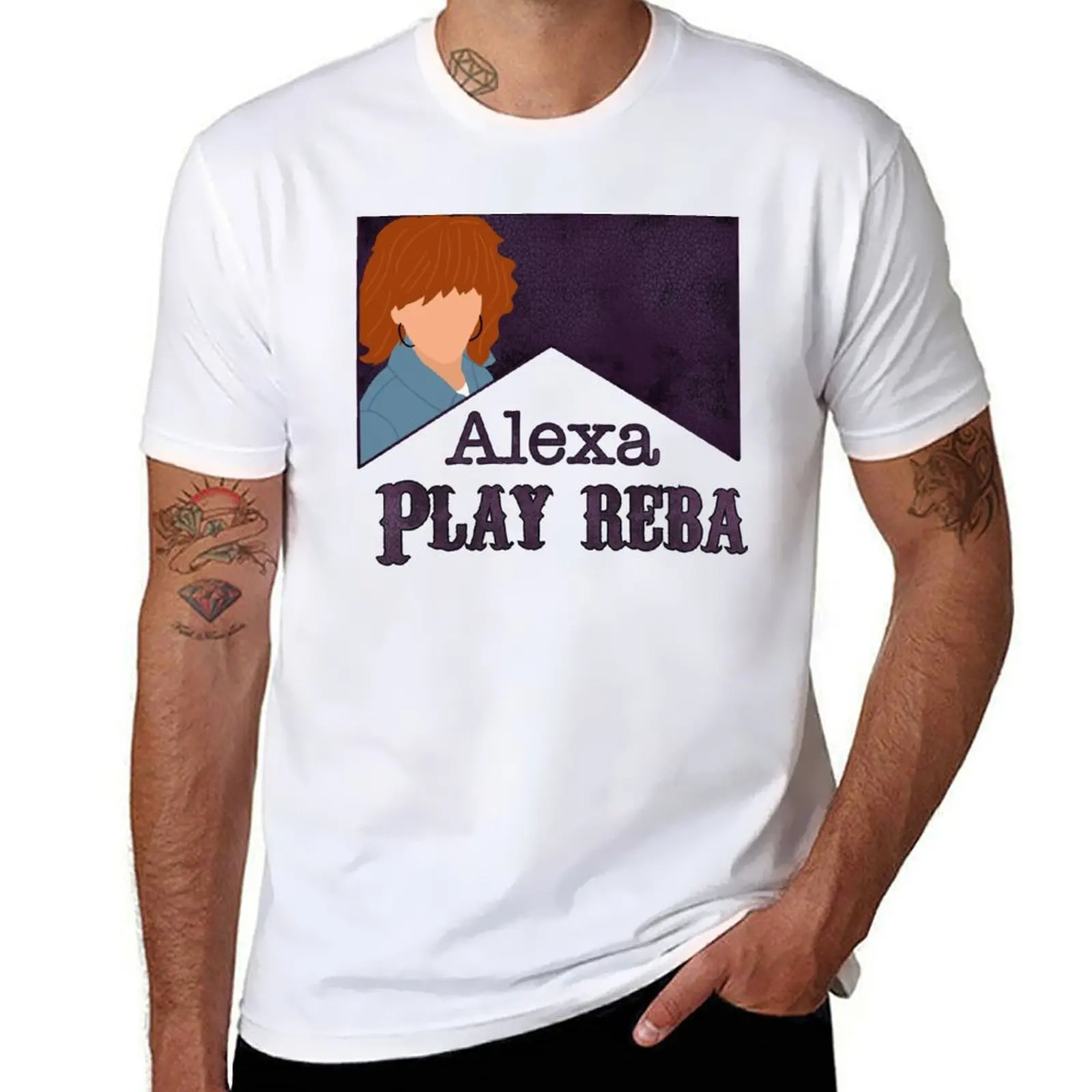 

Футболка Play Reba, мужская футболка из хлопка, 100% футболки для мужчин, белая футболка