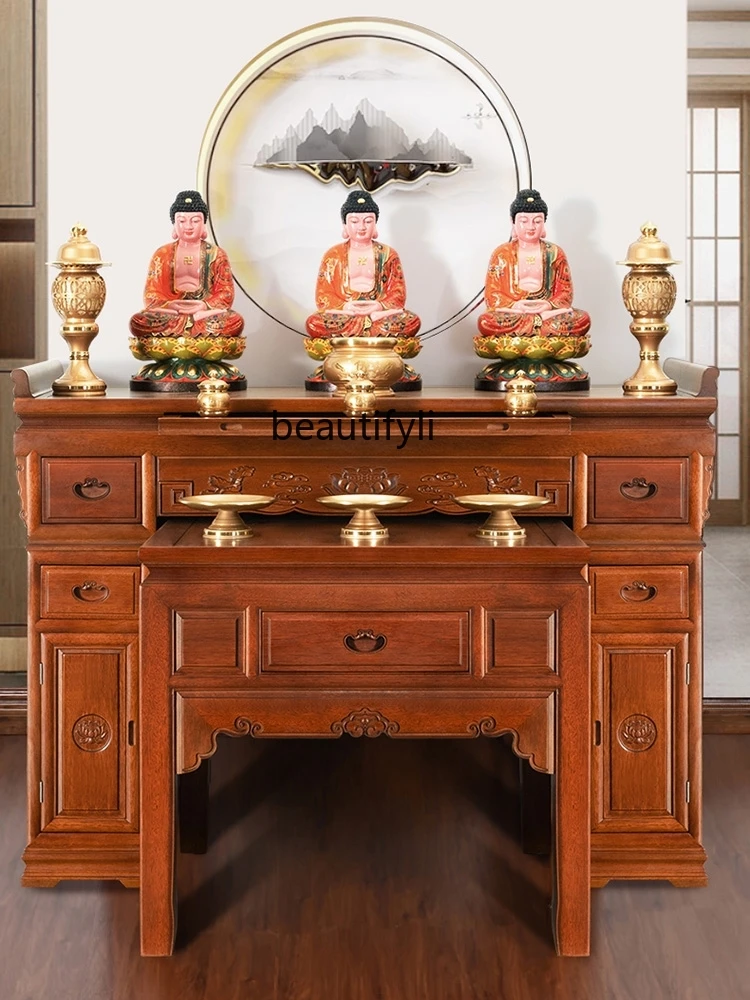 Altar Household Buddha Shrine Household Bodhisattva Worship Table Modern Minimalist Buddha Table Chinese Style Desk