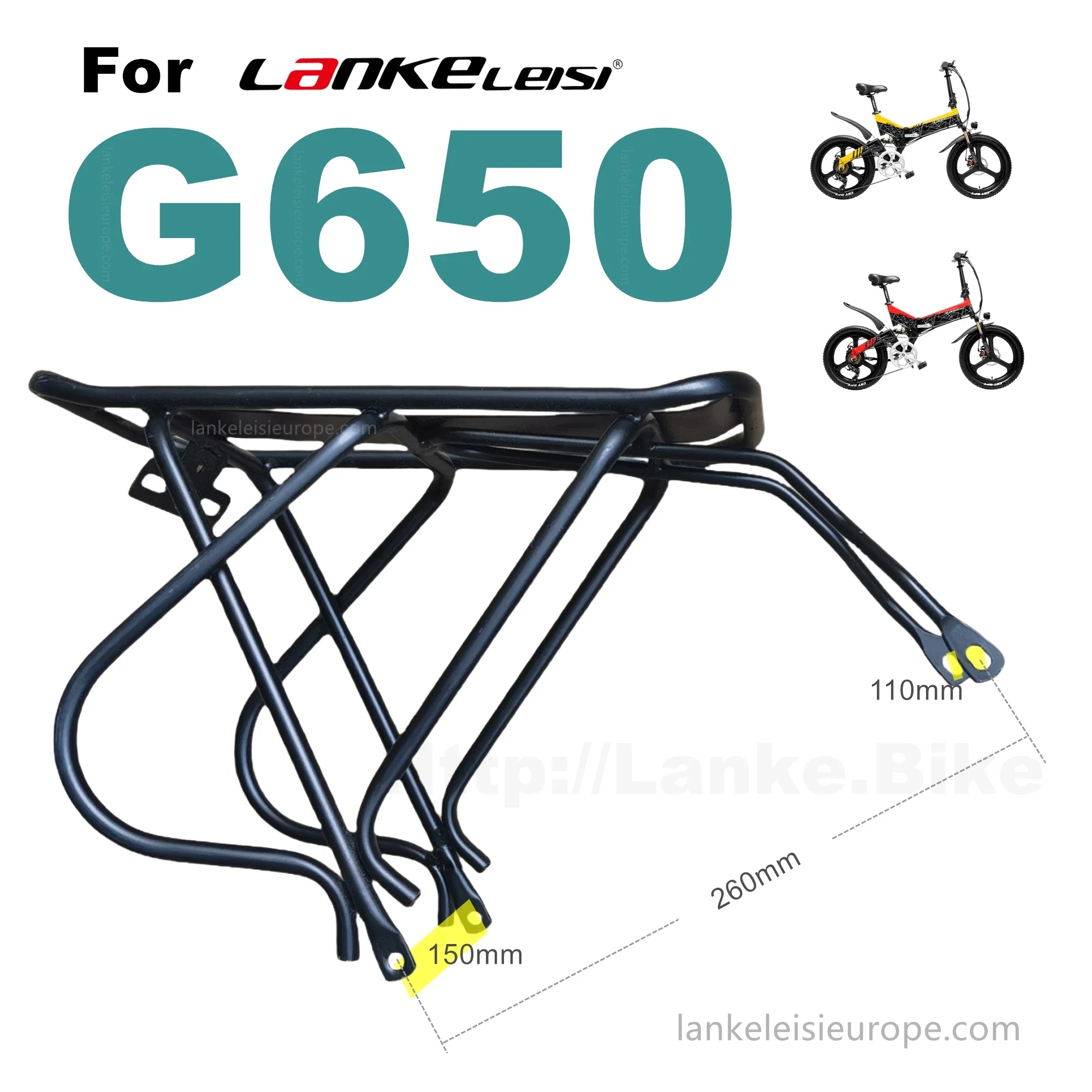 Rear Luggage Rack Carrier for Lankeleisi Electric Bike RV800 Plus / X2000Plus/X3000Plus/XC4000/XT750Plus/MG740Plus/MG600 image 3