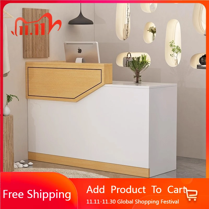 

Corner Simple Reception Desks Minimalist Design Organizers Aesthetic Reception Desks Industrial Salon Bureau Lounge Furniture