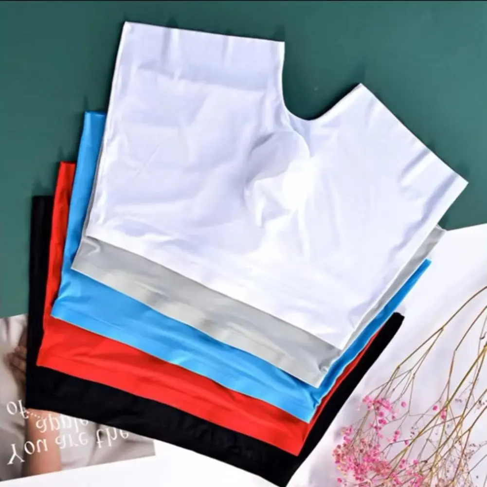 Ice Silk Men Boxers U Convex Breathable Mid Waist Men Underpants Sweat Absorbing Boxers Pure Color Boxershorts Men Underwear