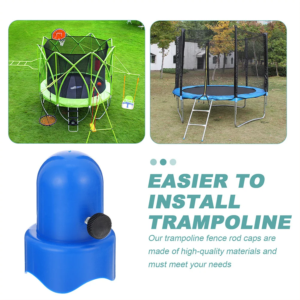 4 مجموعات قبعة أنبوب الترامبولين سهلة التركيب قبعات نهاية القطب ل الضميمة المستقرة صافي دعم حل غطاء قضيب مانعة لتسرب الماء #5