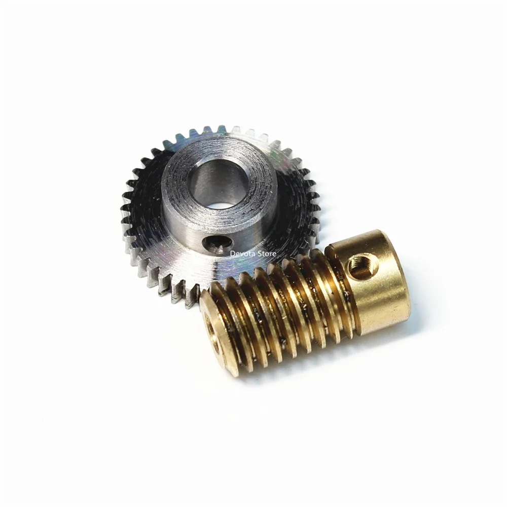 1:40 Steel Worm Gear 0.5M 40T 6MM Turbine Small Gear Set 3/3.175/4/5/6mm