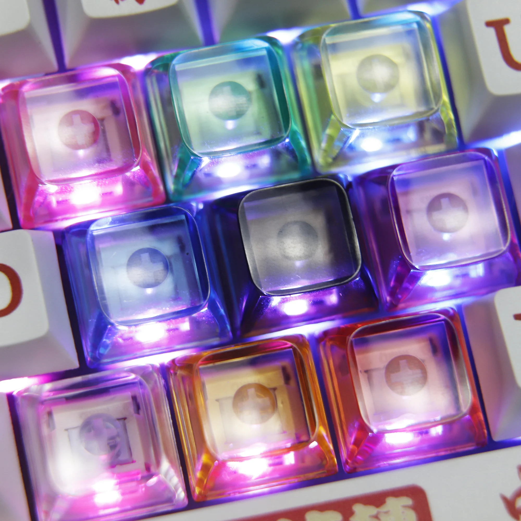 

YMDK PC Translucent ZDA XDA v2 1.6mm Thickness Keycaps Shine Through 1X Keys For MX Mechanical Keyboard