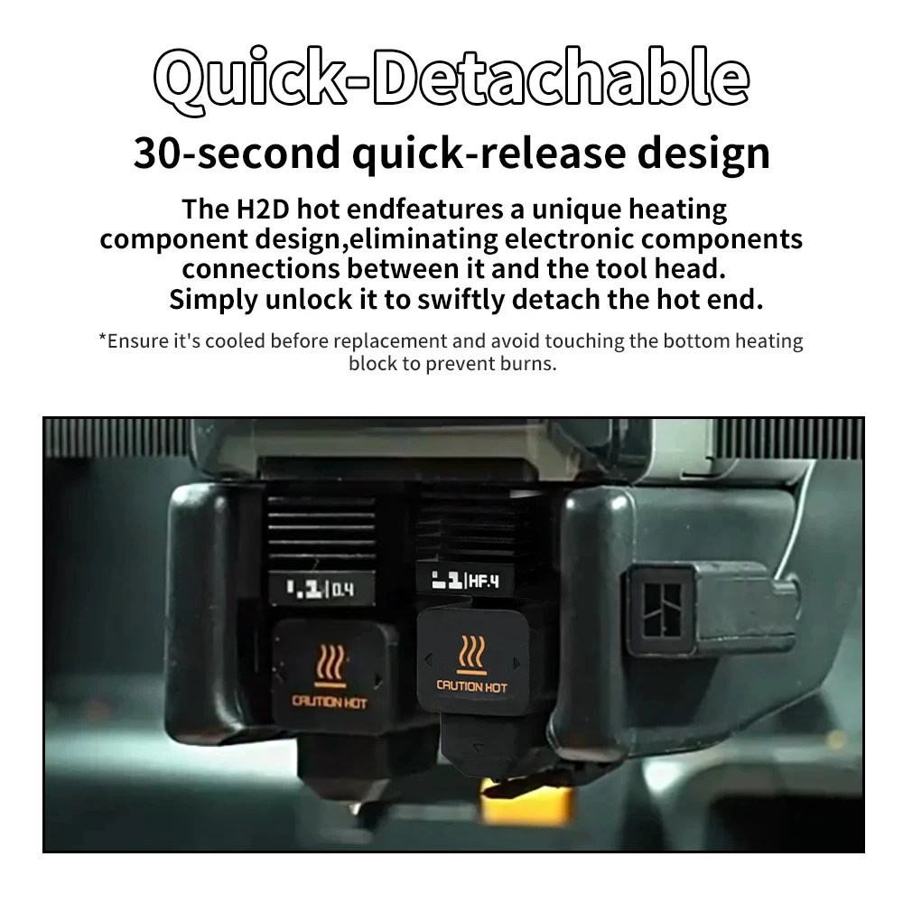 

Новый высококачественный комплект Hotend H2D H2S с насадкой из закаленной стали 0,2/0,4/0,6/0,8 мм, сменный комплект Hotend для Bambu H2D/H2S A1/A1mini