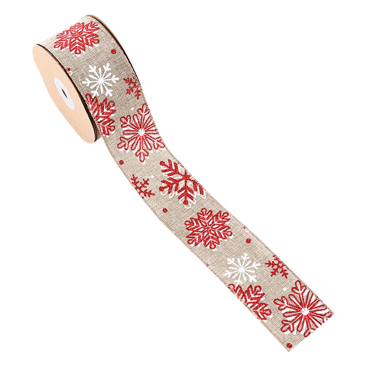 

1 Roll Christmas Tree Decoration Ribbon 2.5Cm Wide Xmas Craft Material For Gift Wrapping Diy Party Wedding Decor Hanging Banner