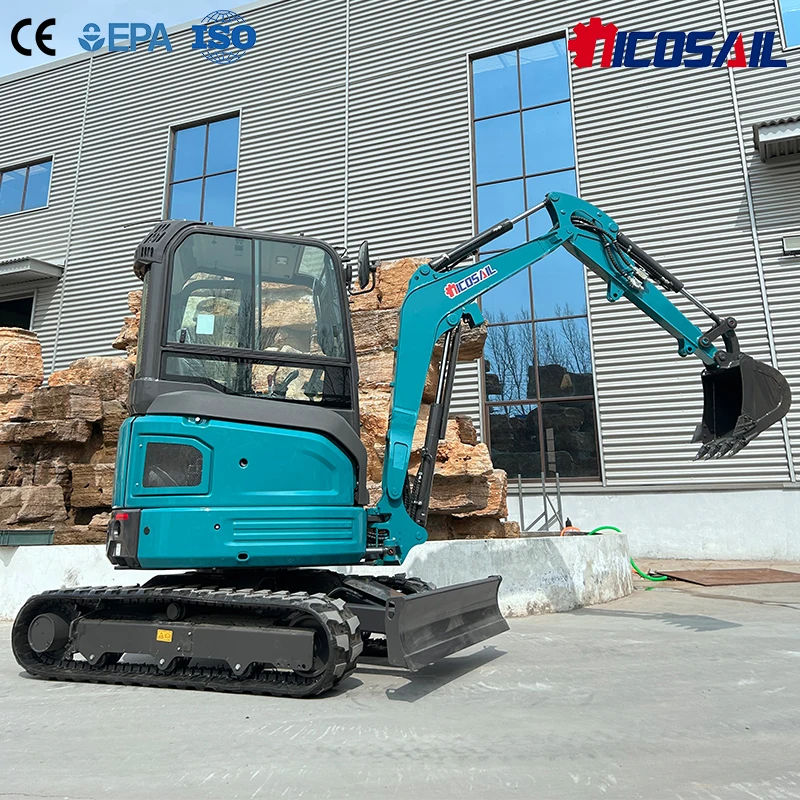 

NICOSAIL OKW35E 3.5Ton Small Excavator Zero Tail Swing Mini Digger Farm Garden Equipment